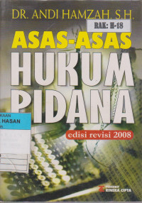 ASAS-ASAS HUKUM PIDANA