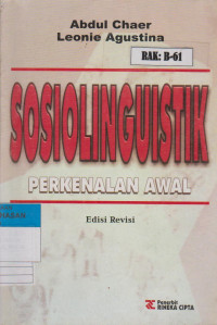 SOSIOLINGUISTIK PERKENALAN AWAL