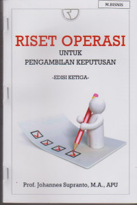 Riset Oprasi Untuk Pengambilan Keputusan