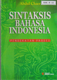 Sintaksis Bahasa Indonesia: Pendekatan Proses
